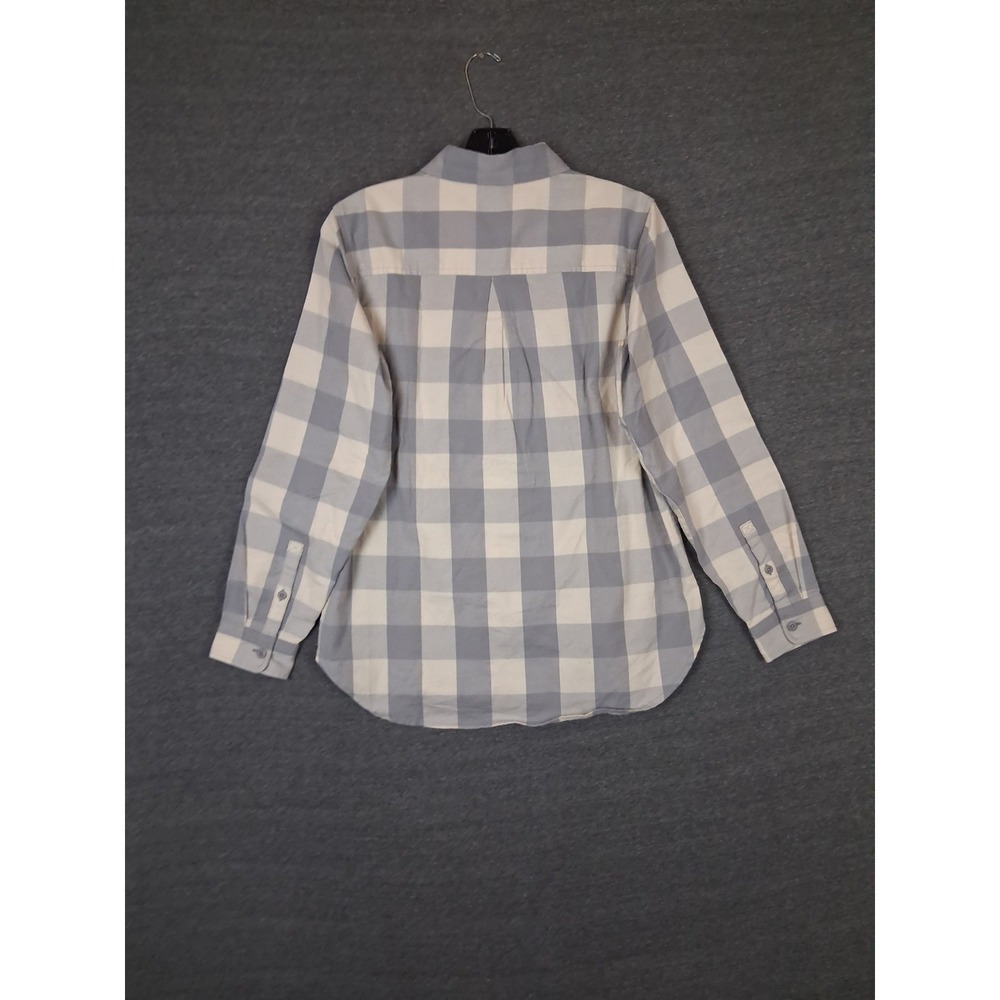 REI Co Op Womens Shirt S Gray Plaid Button Up Flannel Lumberjack Outdoor Fall - Picture 8 of 8